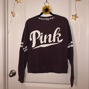 VS PINK sweatshirt, size S, maroon w/white